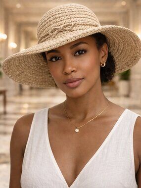 Pantropic Sebastopol Straw Sun Hat – Natural Woven Wide Brim | Coastal Luxe
